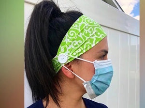 Head bands with buttons for healthcare workers- Available for a limited time only!