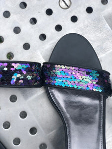 Purple Sequin shoe bling